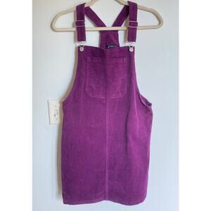 Art Class Girls XXL 18 Purple Corduroy Overall Jumper Dress Y2K Back to School